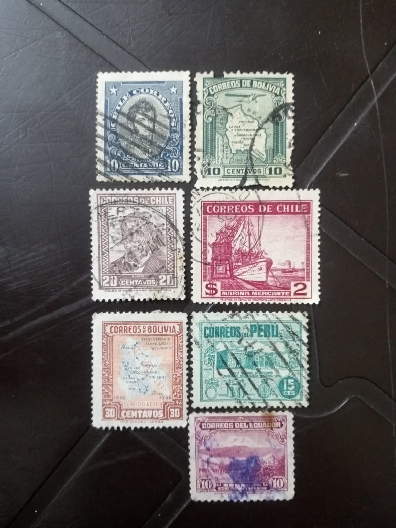Antique 19th Century International Stamps Costa Rica 'Oficial' Cancel 2  Centavos